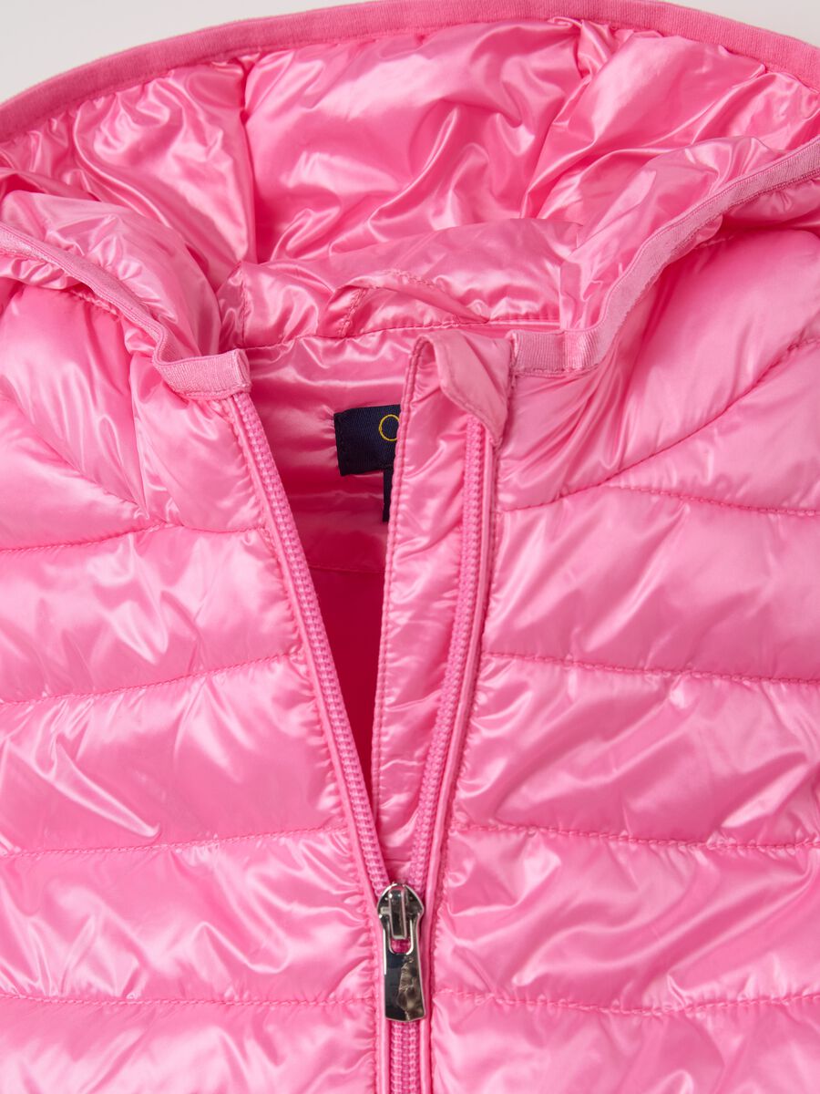 Pink gilet with hood and unicorn_3