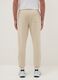 Beige cotton blend jogger trousers regular fit_2
