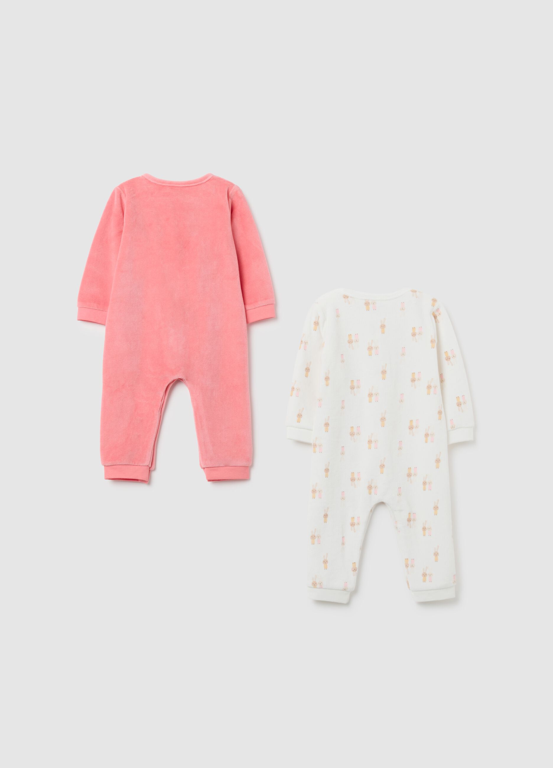 Bipack di tutine da neonata in misto cotone multicolor