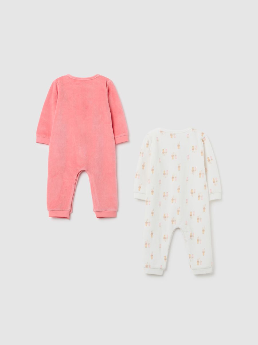 Bipack di tutine da neonata in misto cotone multicolor_1