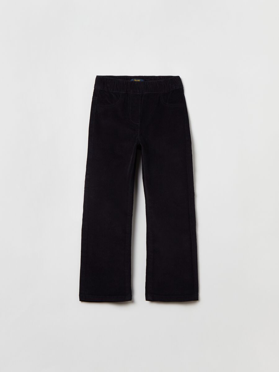 Treggings flare fit in corduroy_0
