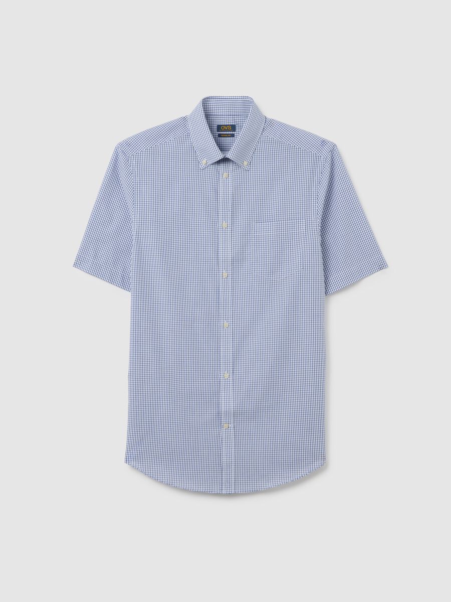 Men's multicolour regular fit cotton blend shirt_0
