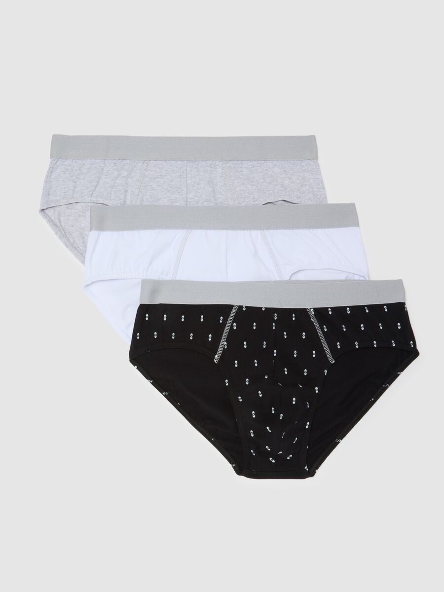 Set of tripack multicolour regular fit cotton briefs_0