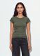 Green fitted ribbed stretch-cotton T-shirt with studs_1