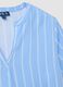 Blusa azzurra a righe in pura viscosa con collo coreano regular fit_2