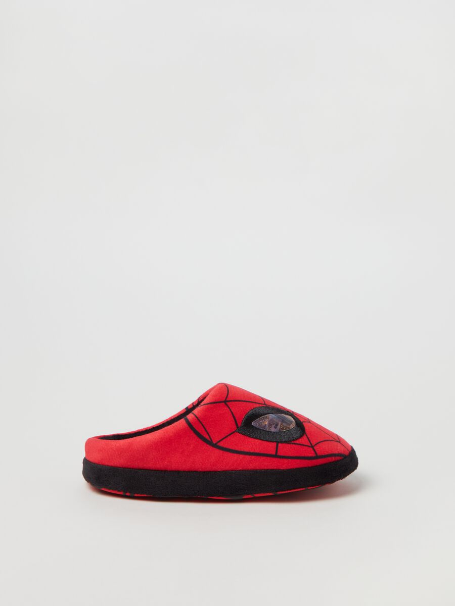 Pantofole in velour con stampa Spider-Man_0