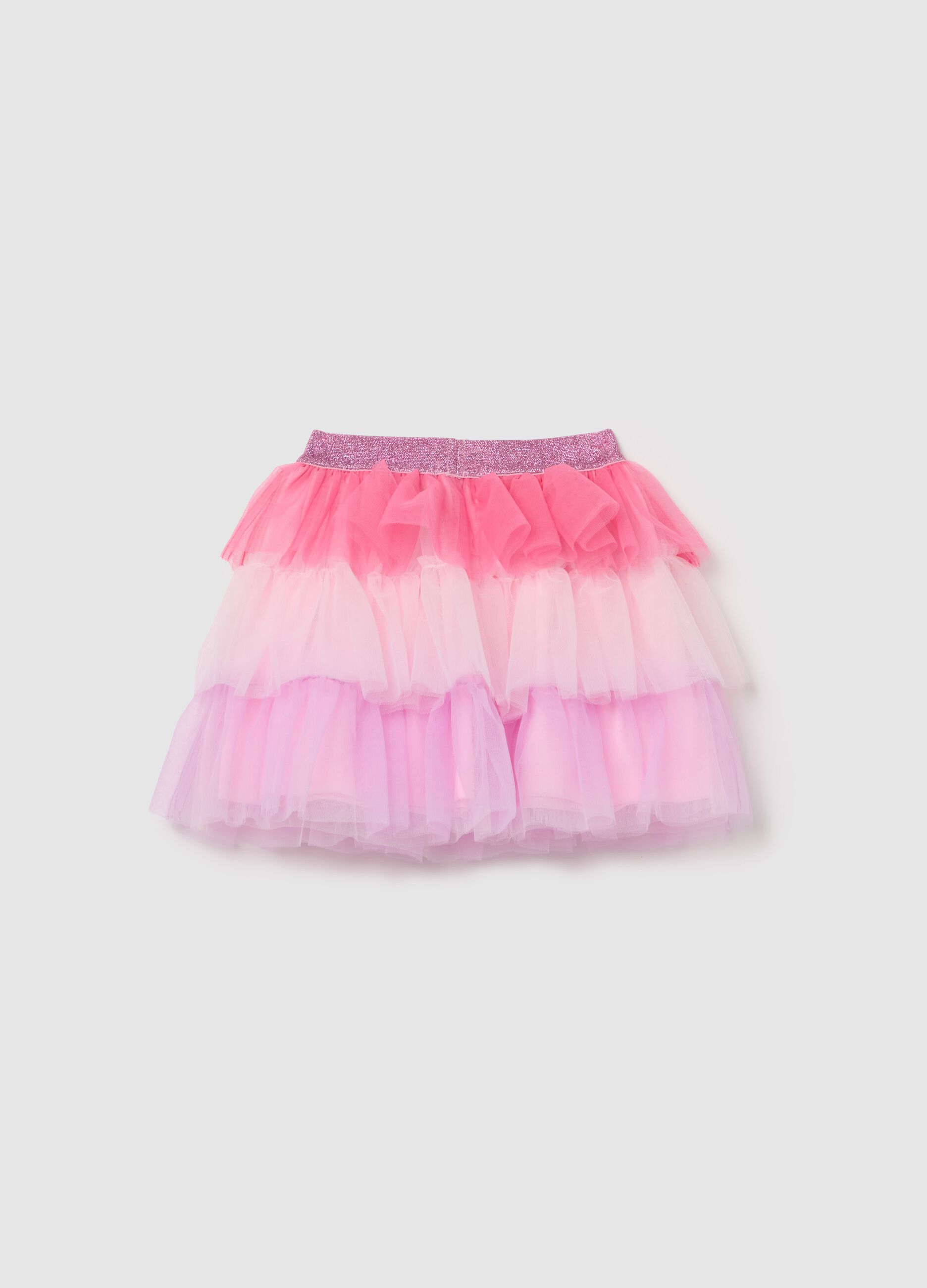 Gonna in tulle a balze 