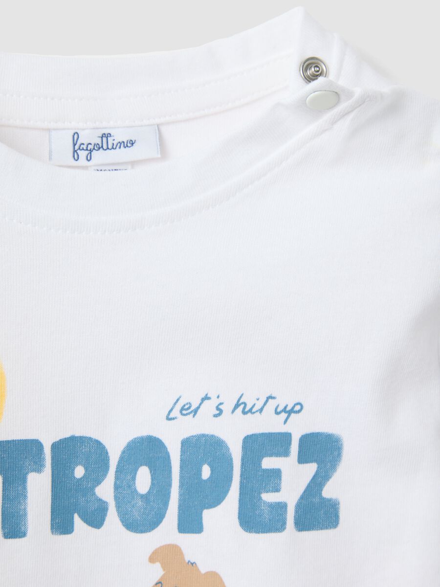 White pure cotton boys&rsquo; regular-fit T-shirt with print_2