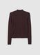 Brown mixed fitted sweater_4