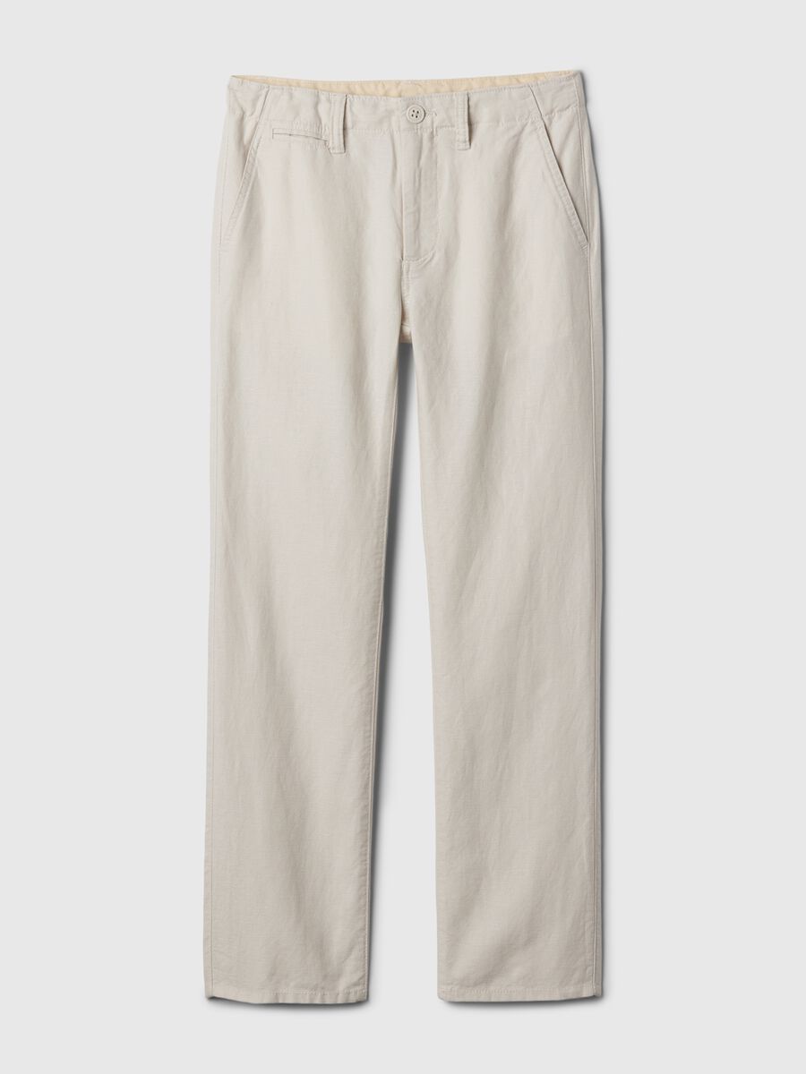 Chino trousers in linen and cotton_3