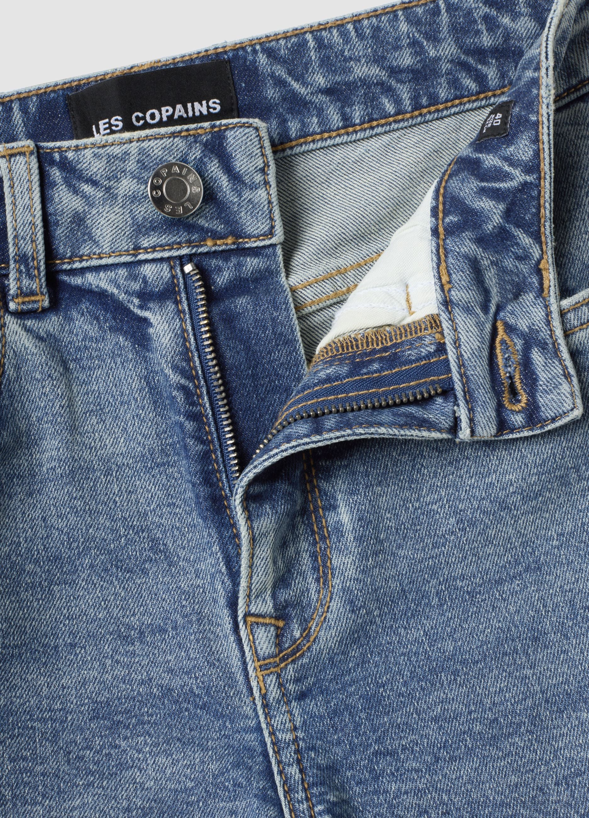 Light Blue Stretch Cotton Bootcut Jeans