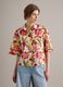 Multicolour pure cotton shirt with bold print and oversized fit_0