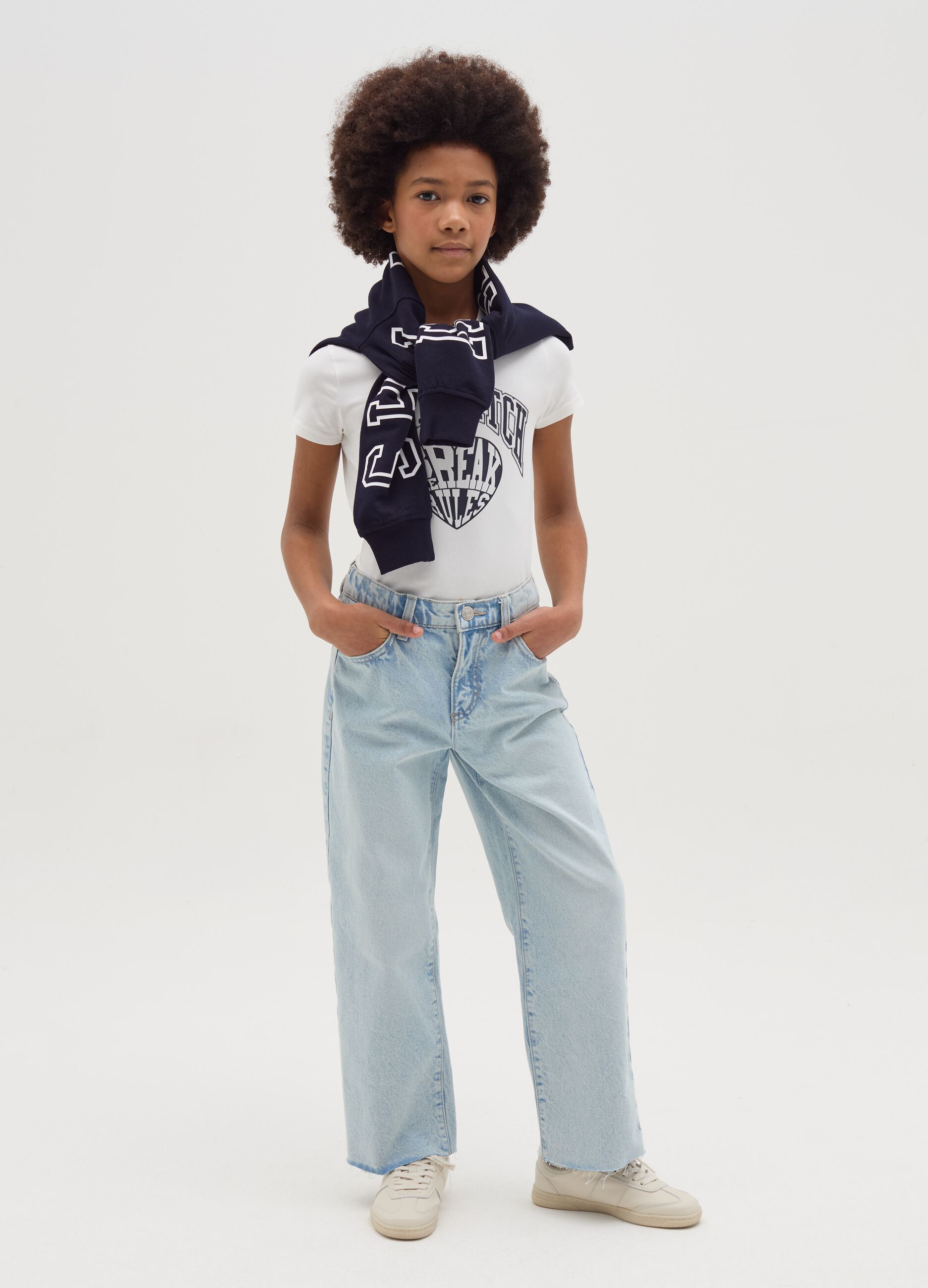 Jeans culotte cinque tasche