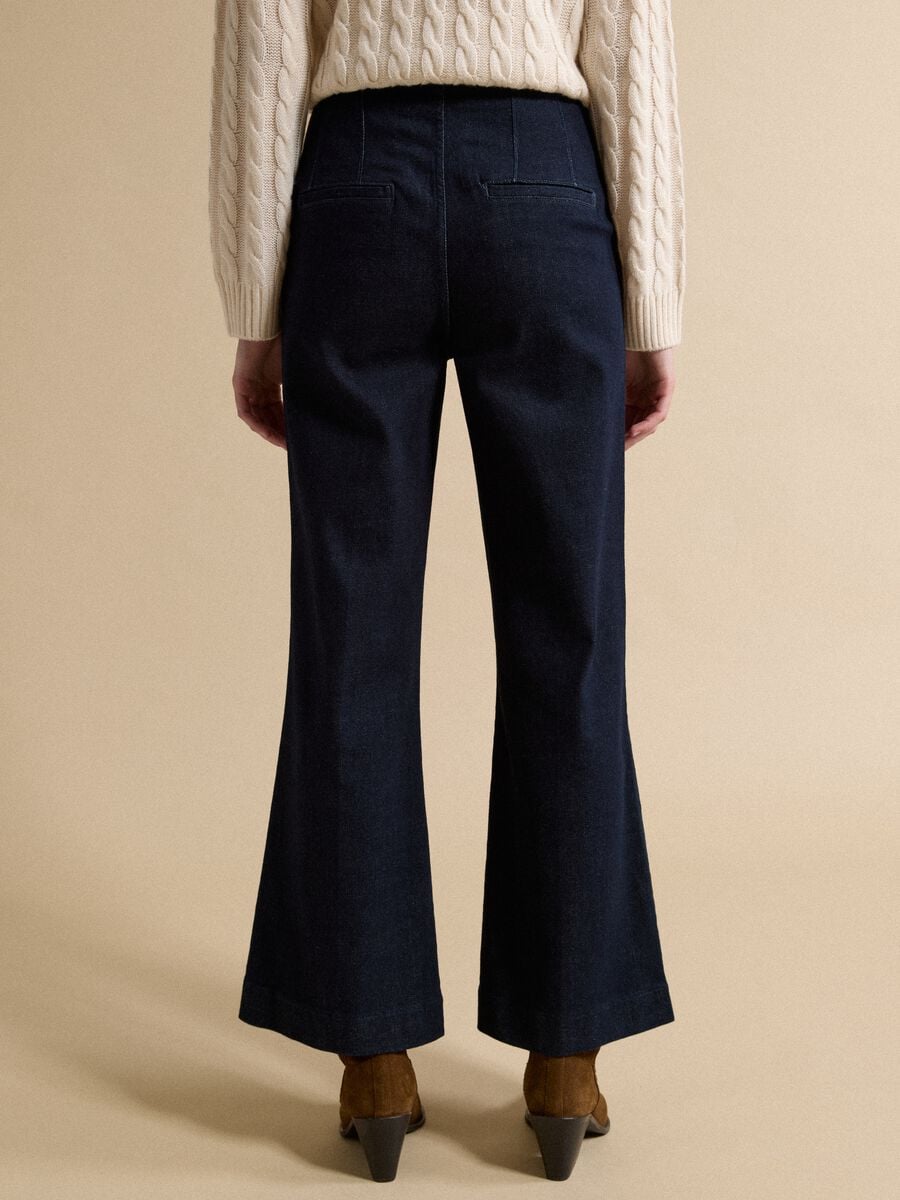 Jeans blu in cotone elasticizzato straight fit_3