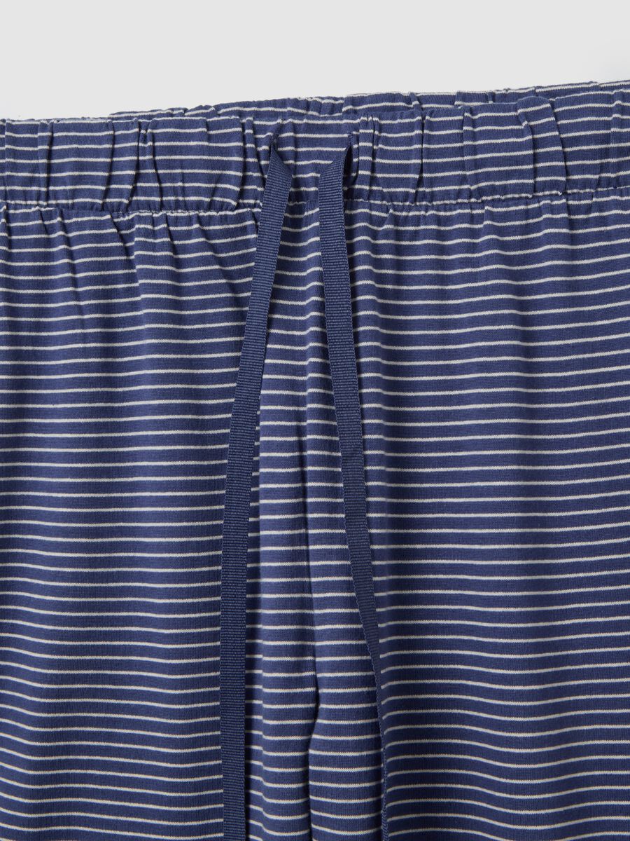 Pantaloni pigiama blu in cotone_1