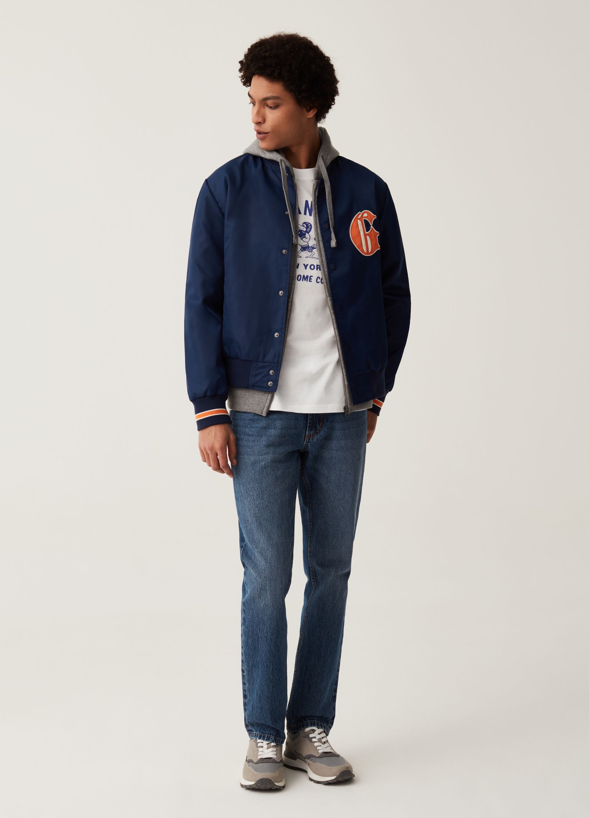 Giacca varsity con ricamo Grand&Hills_1