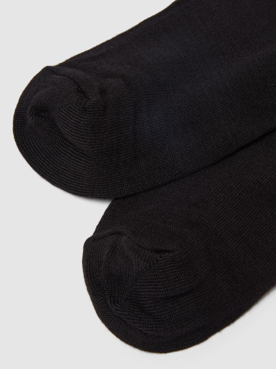 Pack of long bamboo blend black stretch socks_2