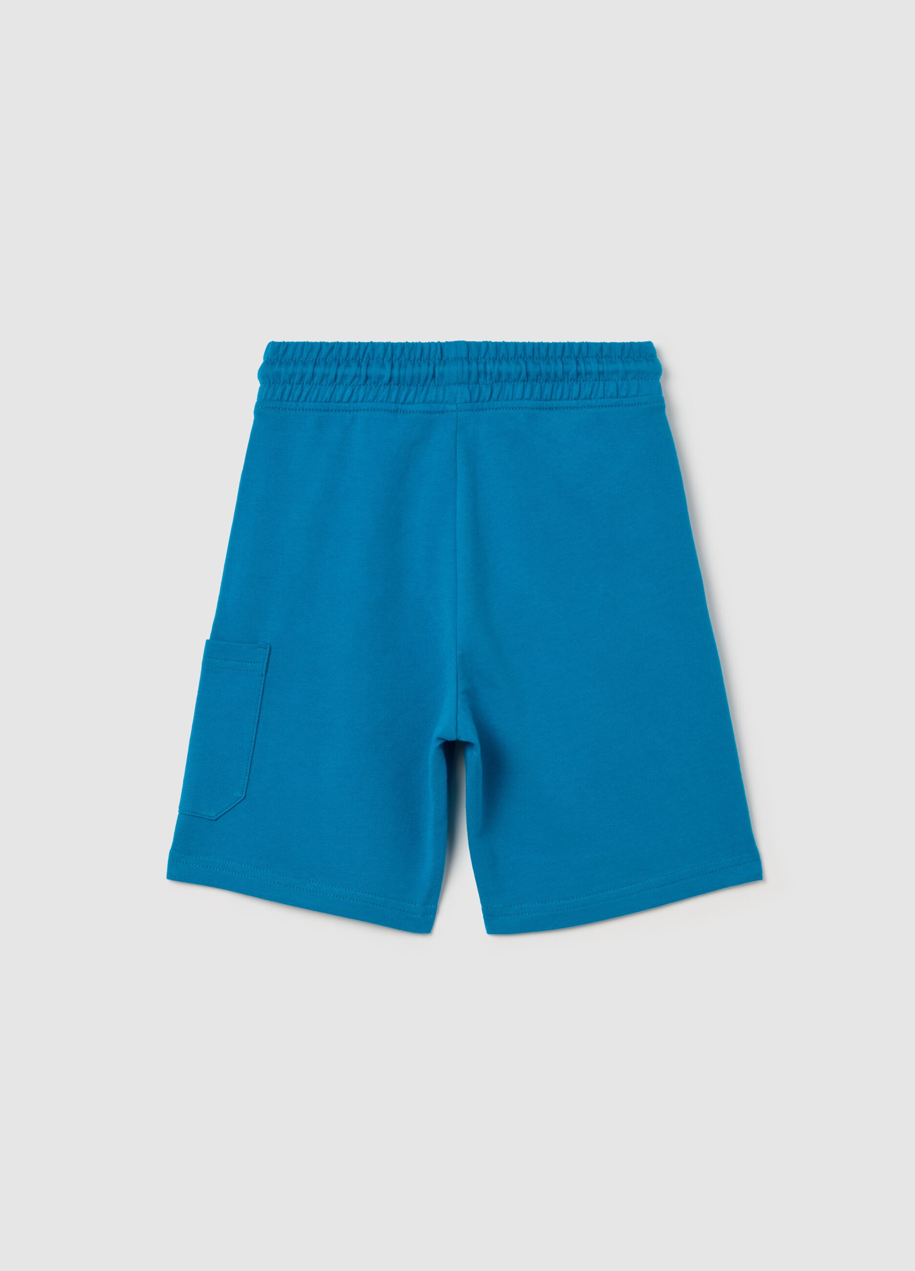 Cotton Bermuda shorts with drawstring