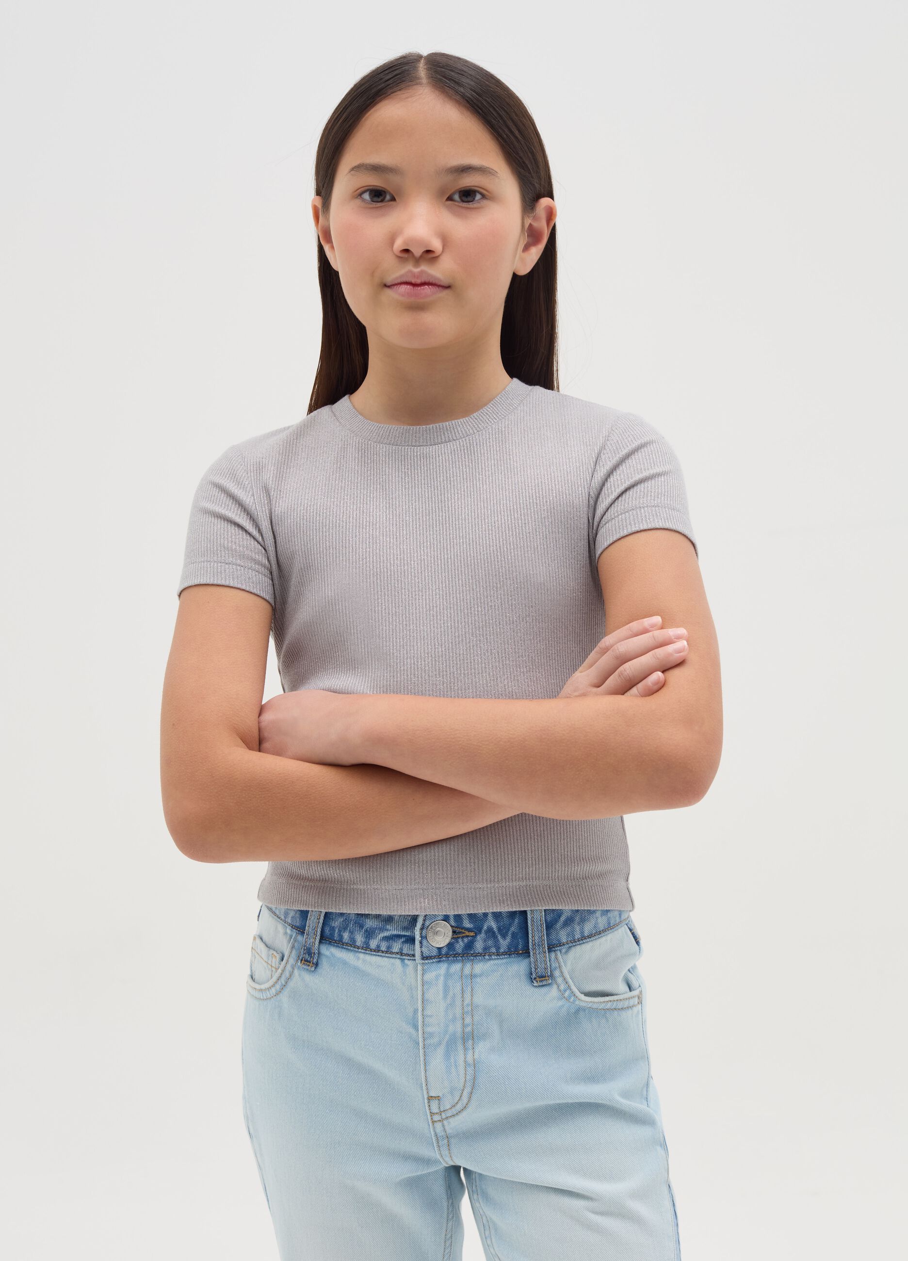 T-shirt in lurex