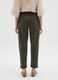 Green stretch cotton trousers regular fit_2