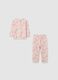 Baby girl's multicoloured pyjamas in pure cotton with floral print_1