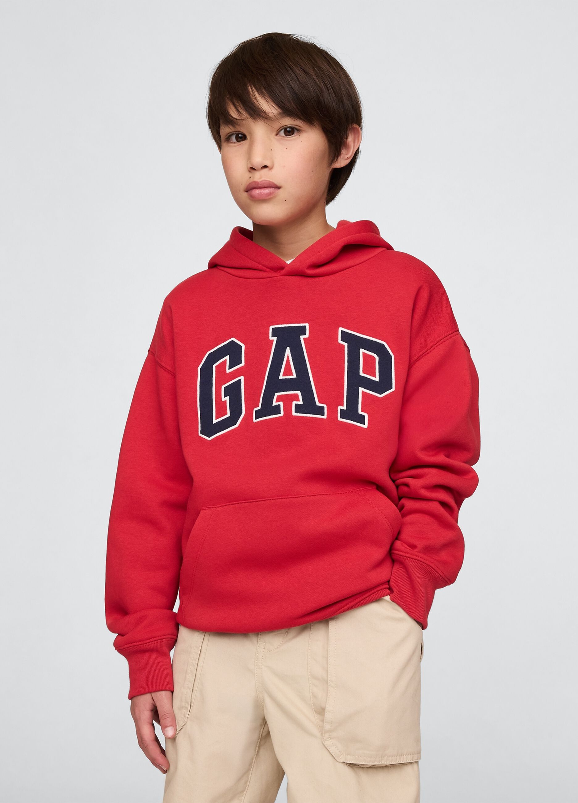 Red Hooded Sweatshirt with GAP Logo