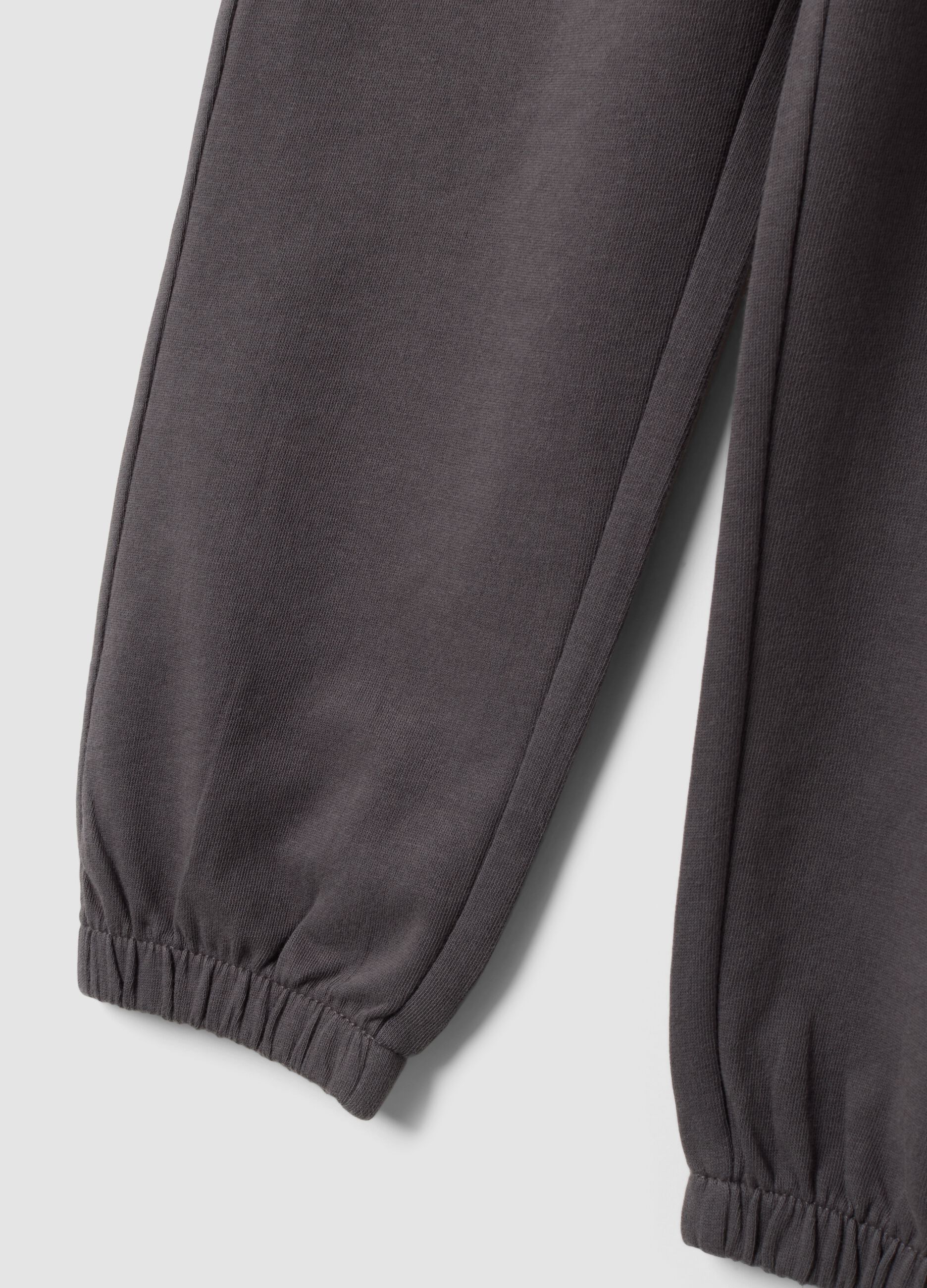Pantaloni jogger grigi in puro cotone organico