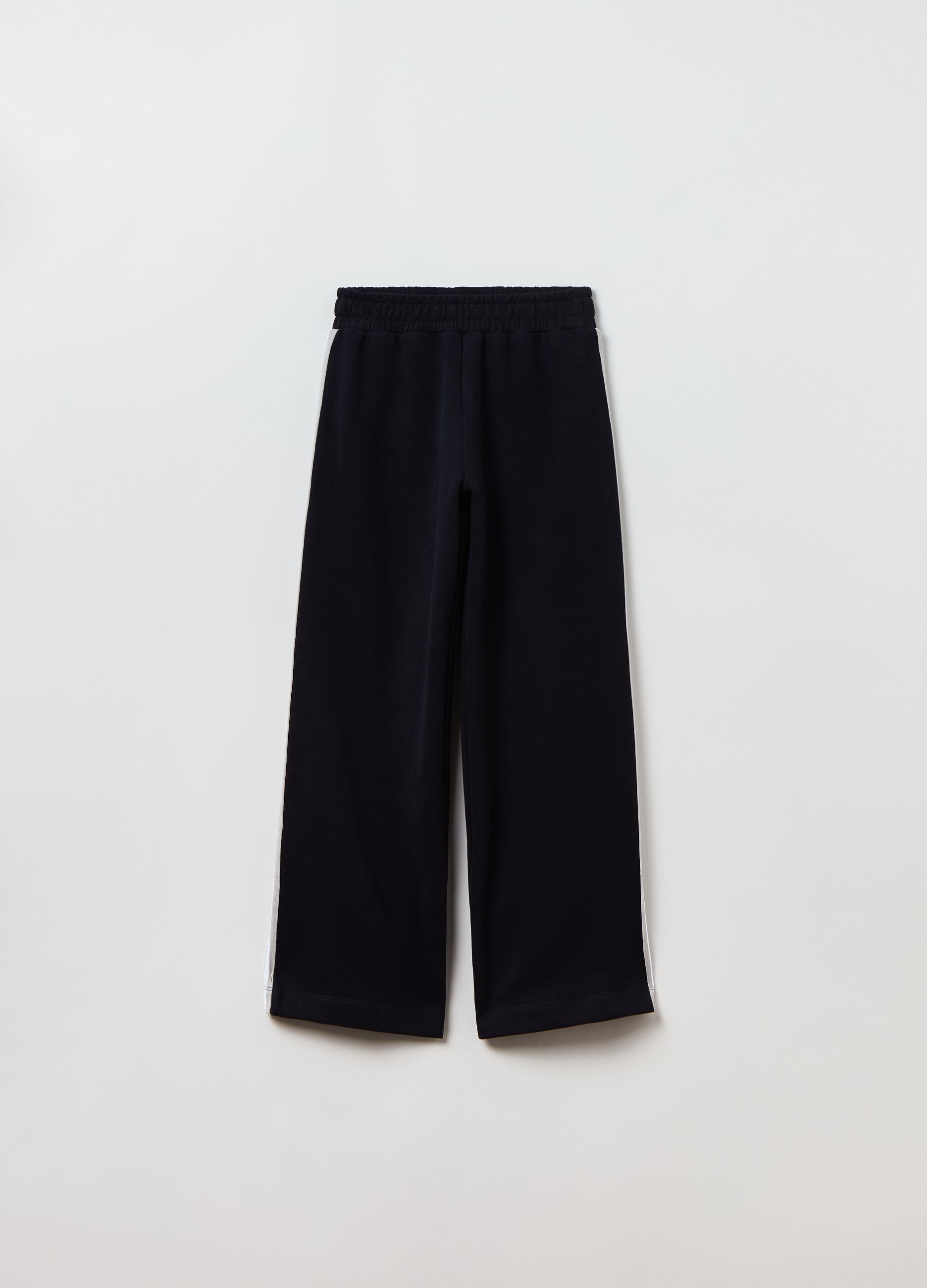 Joggers wide leg in felpa con lurex