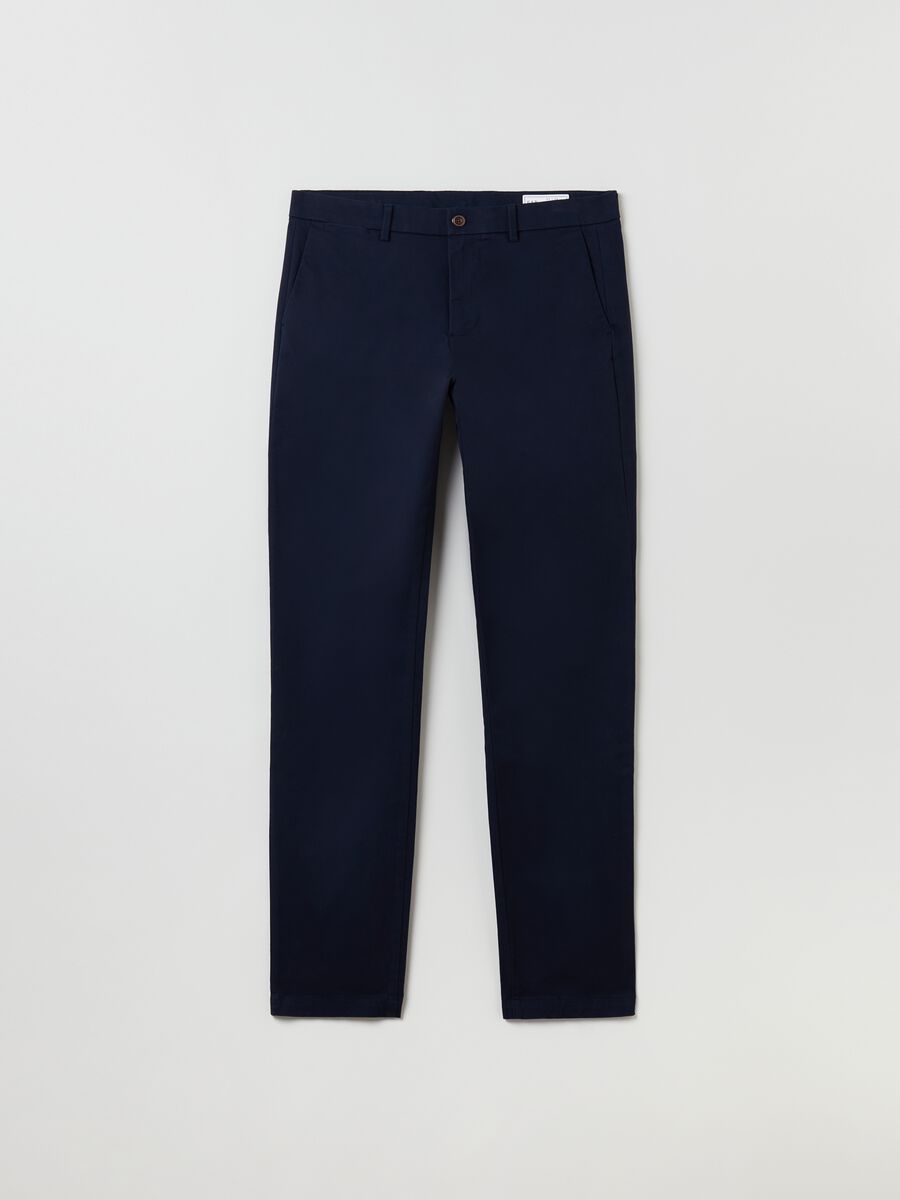 Pantaloni chino skinny fit in cotone stretch_1