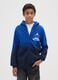 Children's blue cotton-blend hoodie in regular fit_0