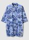 Blue pure cotton kaftan with print_0