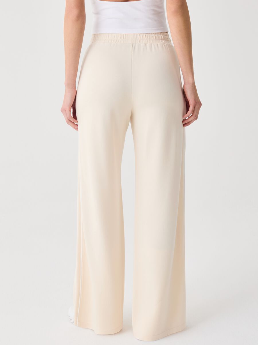 ALTAVIA STUDIO palazzo trousers with contrasting piping_3