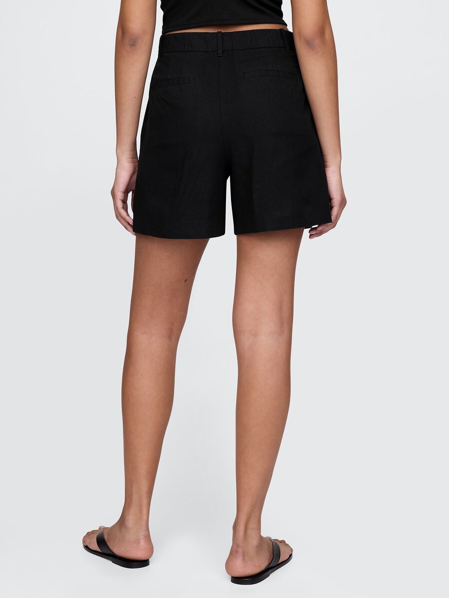 Shorts in lino e viscosa_2