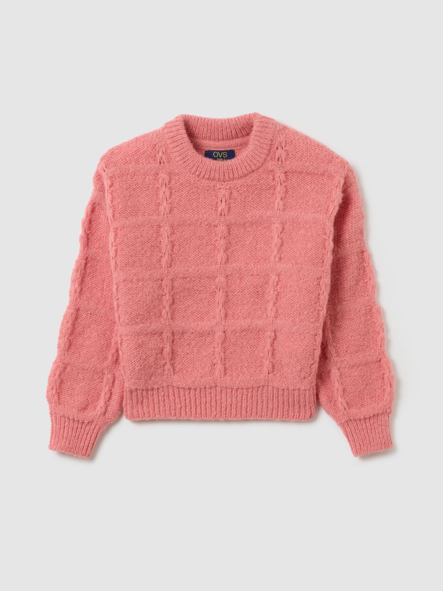 Maglione da bambina rosa regular fit_0