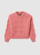 Pink regular fit girl's jumper_0