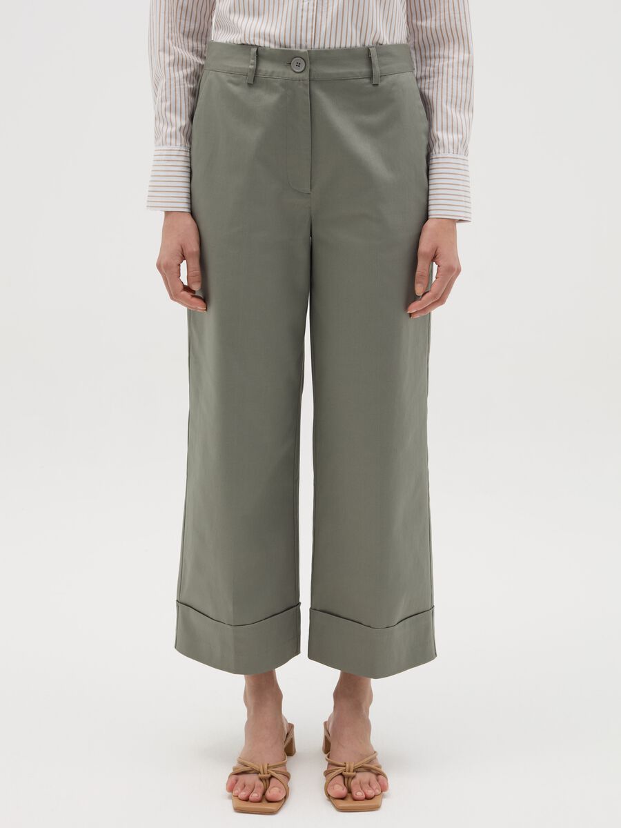 Wide-leg chino trousers_1