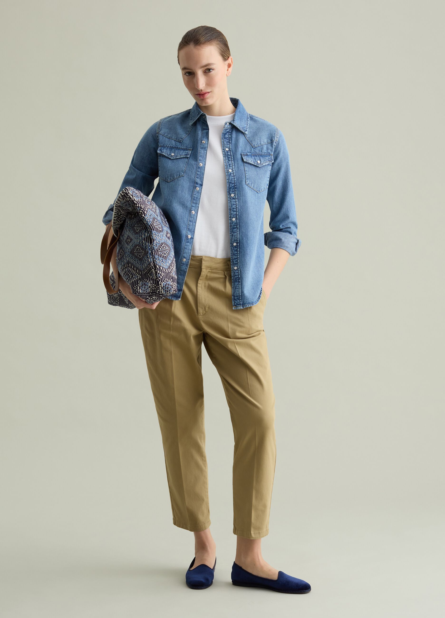 Camicia western in denim
