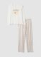 White organic cotton pyjamas with &ldquo;Nap Queen&rdquo; print_0