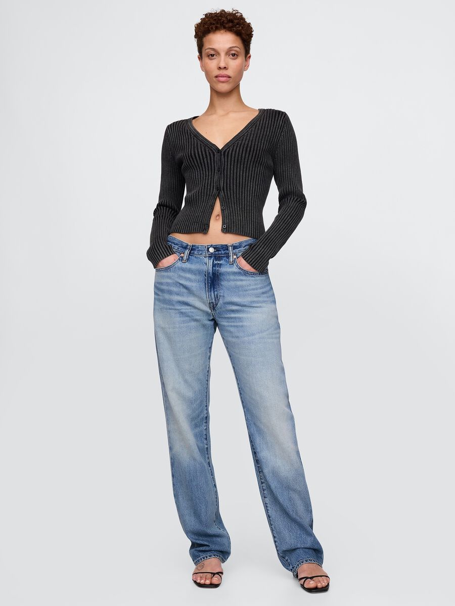 Regular blue jeans in cotton and Lyocell blend_1