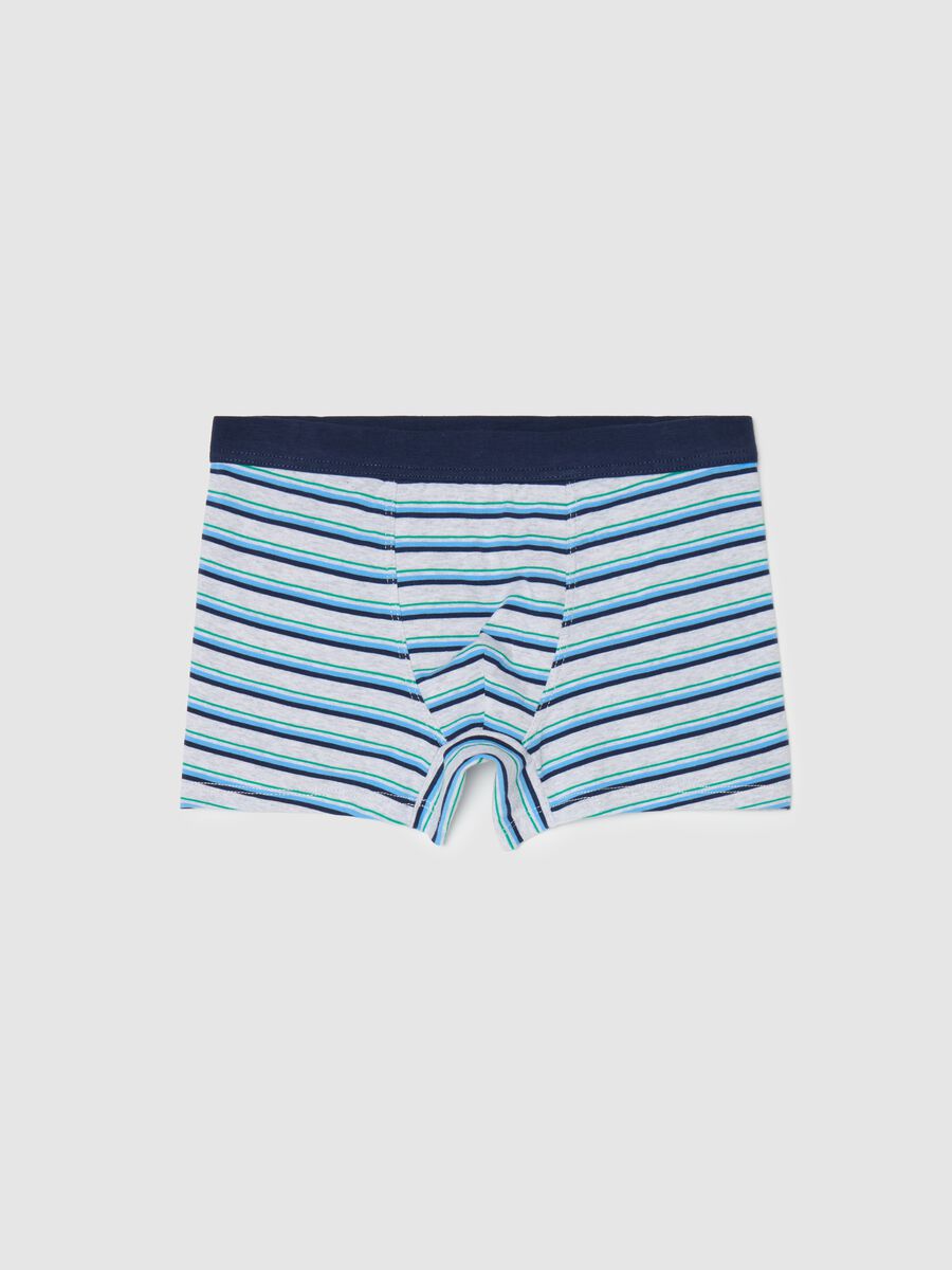 Boxer in cotone stretch a righe _0