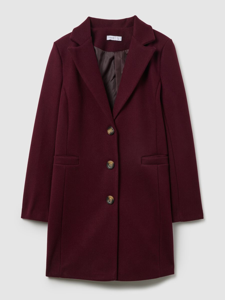 Cappotto viola regular fit con bottoni_4