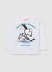 White regular fit pure cotton kids' t-shirt with Snoopy_0