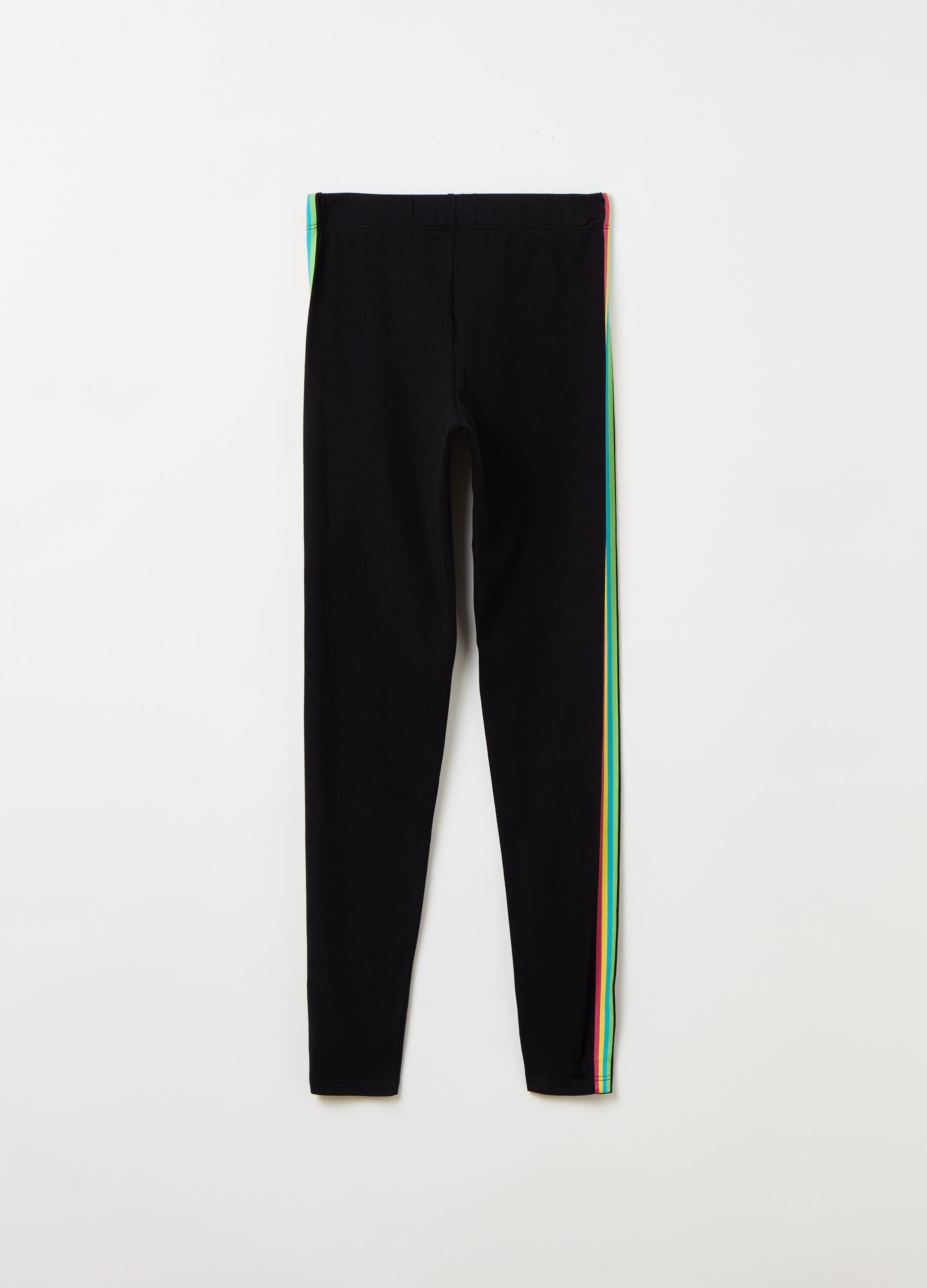 Leggings in cotone stretch con stampa