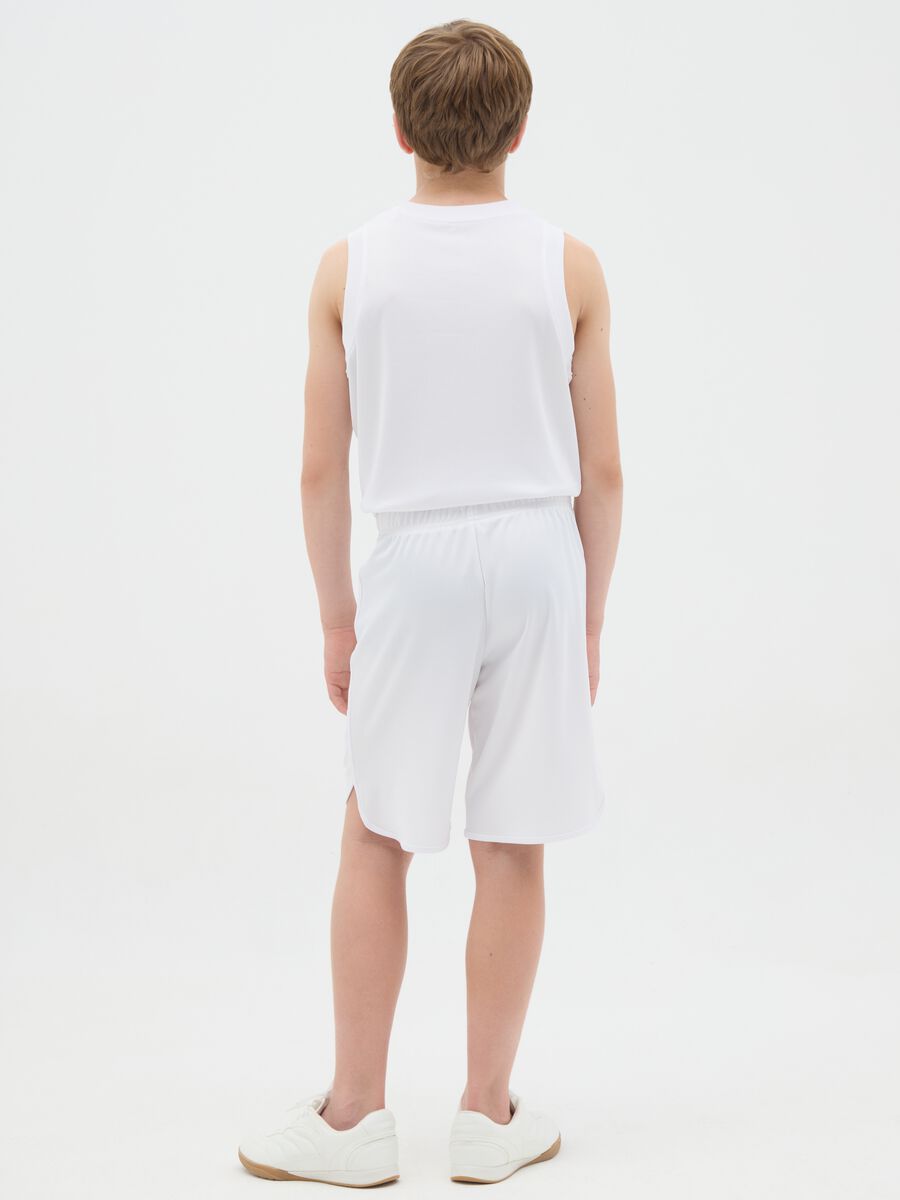 Pantaloncini da ragazzo in bianco regular fit_1
