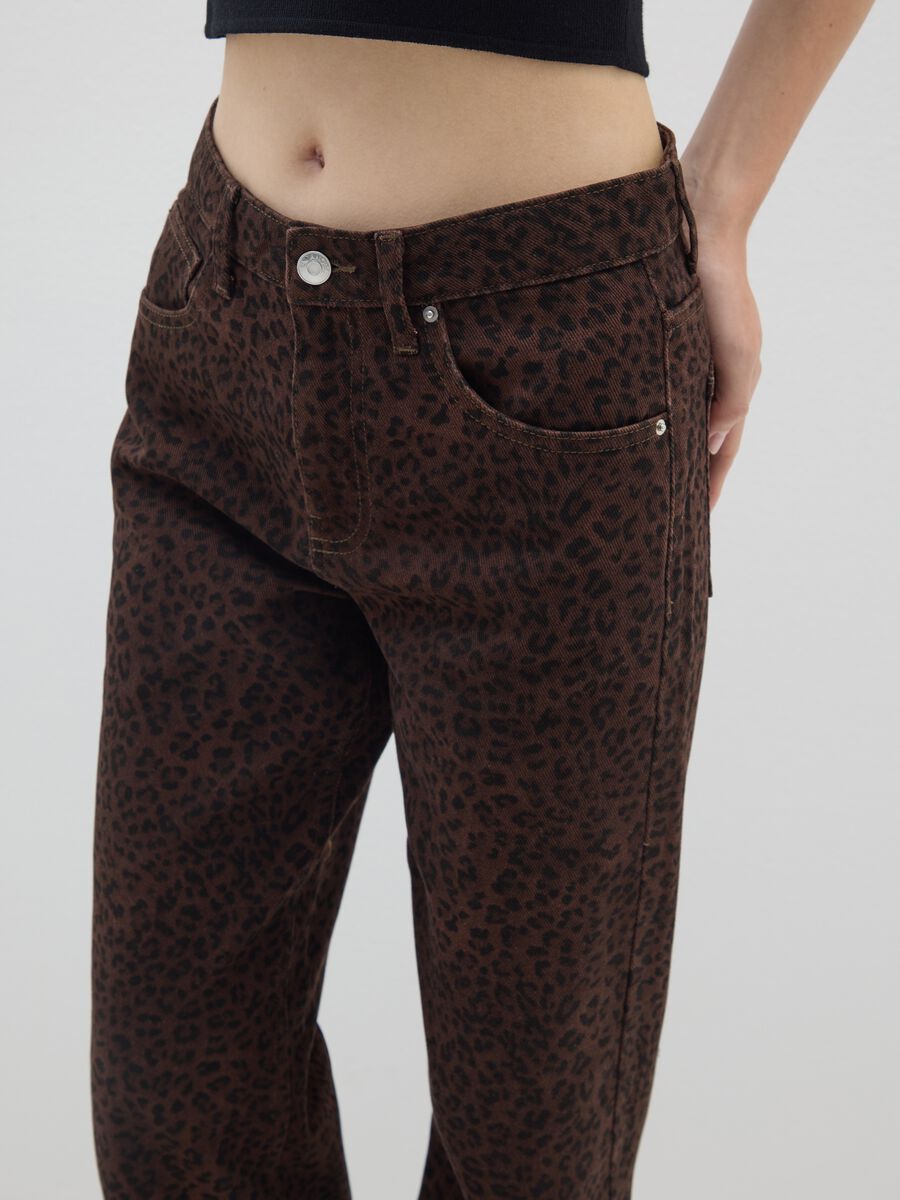 Jeans in puro cotone marrone baggy_3