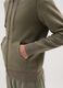 Regular fit green cotton blend zip-up sweatshirt_3