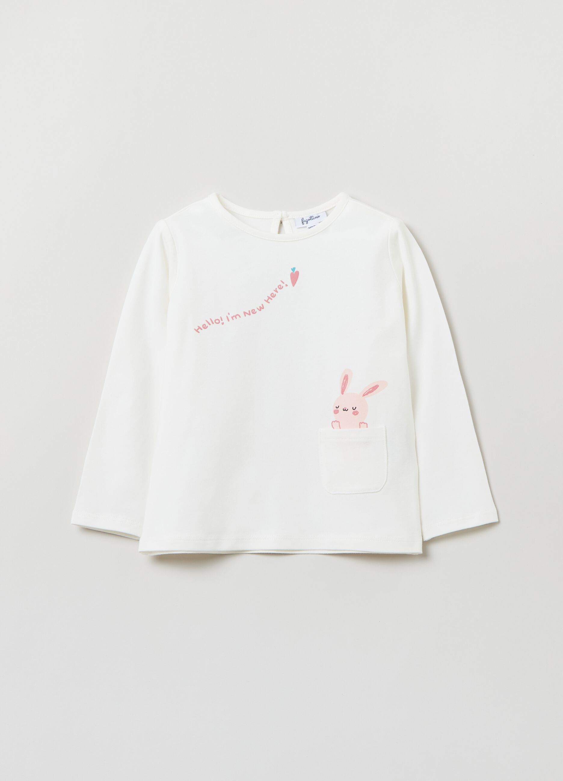 T-shirt a maniche lunghe con stampa_0