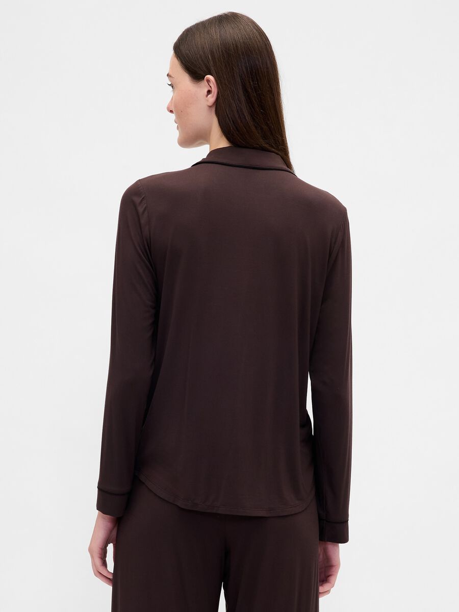 Pigiama marrone elasticizzato in modal_2