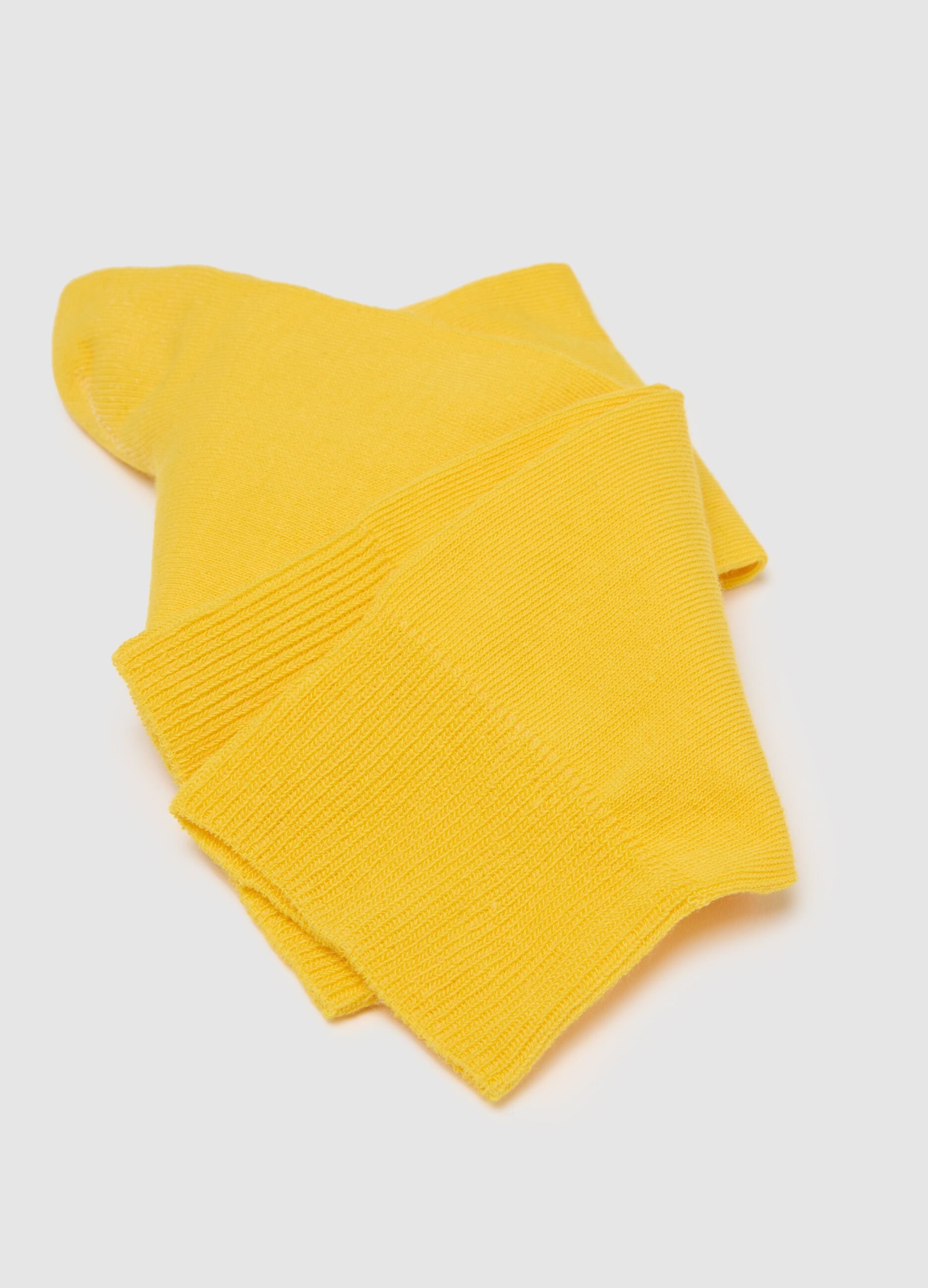 Set of two pairs of multicolour stretch cotton socks