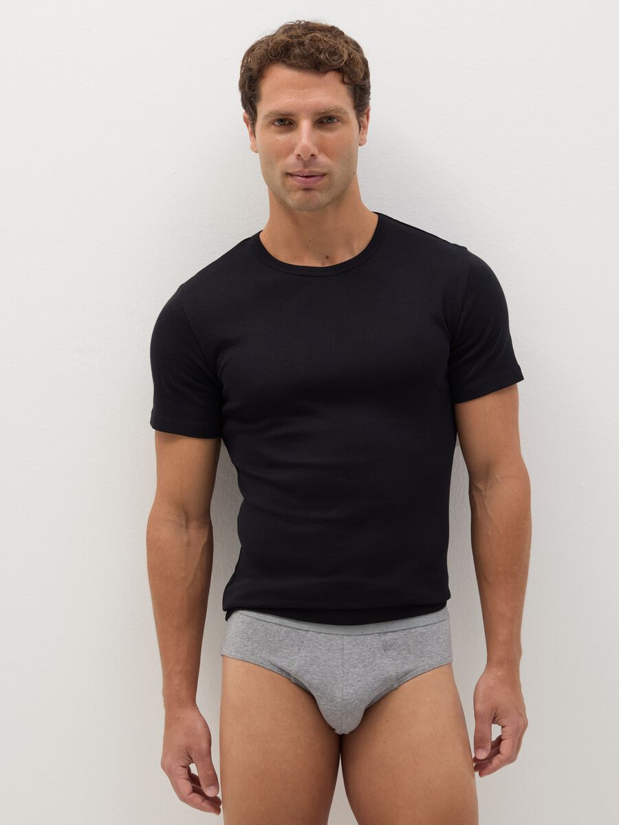 Three-pair pack briefs in stretch cotton_0